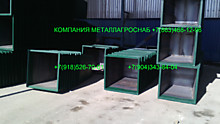 Наш склад готовых мусорных контейнеров к отгрузке